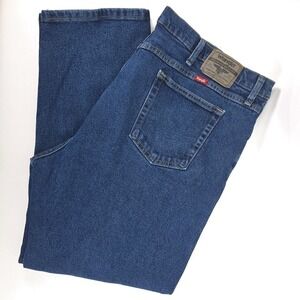 Wrangler Jeans Men's 42x29 Blue Denim Straight Leg Preppy‎ Relaxed Fit Gorpcore